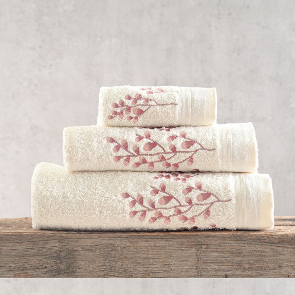 Σετ Πετσέτες 3 Τεμαχίων Rythmos Juliet Εκρου...