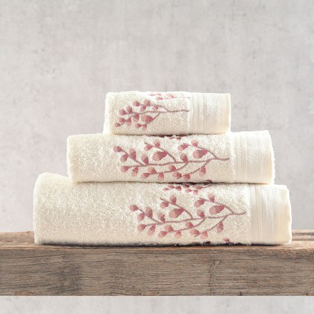 Σετ Πετσέτες 3 Τεμαχίων Rythmos Juliet Εκρου 30x50,50x90,80x150