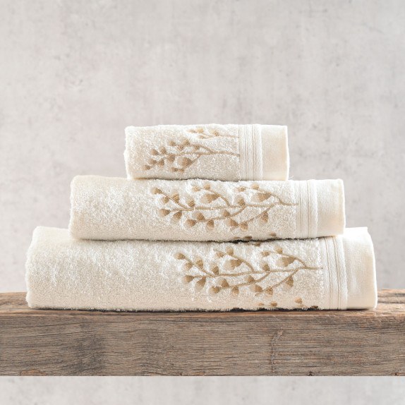 Σετ Πετσέτες 3 Τεμαχίων Rythmos Juliet Εκρου...