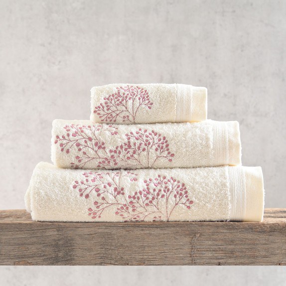 Σετ Πετσέτες 3 Τεμαχίων Rythmos Oberon Εκρου...