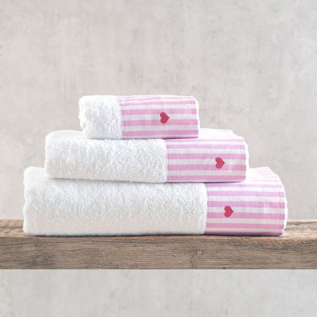 Σετ Πετσέτες 3 Τεμαχίων Rythmos(Συσκευασία Σακούλας) Young Heart 30x50,50x90,80x150