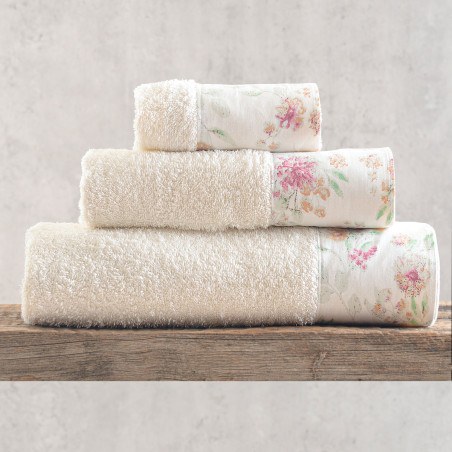 Σετ Πετσέτες 3 Τεμαχίων Rythmos(Συσκευασία Σακούλας) Sorin Εκρου 30x50,50x90,80x150