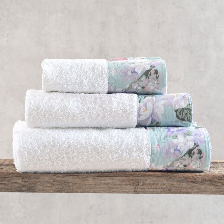 Σετ Πετσέτες 3 Τεμαχίων Rythmos(Συσκευασία Κουτιού) Margo Λευκο 30x50,50x90,80x150