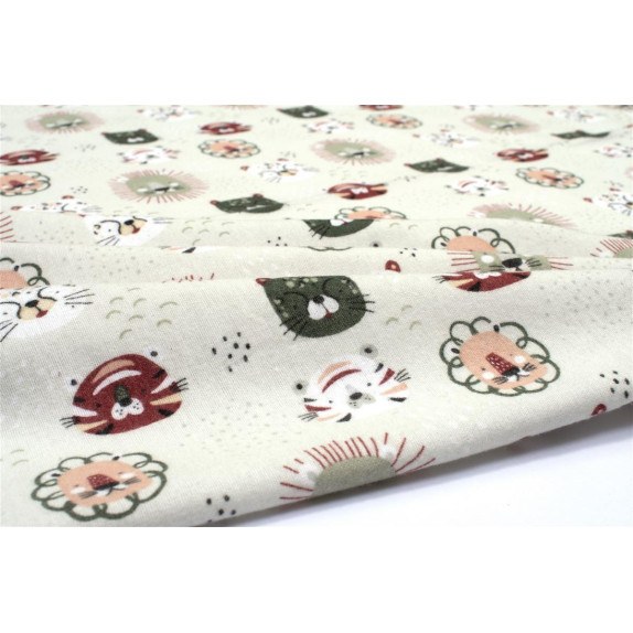 Σεντονάκι Λίκνου Dimcol Big Cats 27 80x110 Light Olive