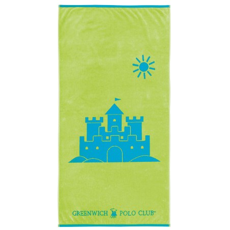 Παιδική Πετσέτα Θαλάσσης Greenwich Polo Club 4075 Blue- Green 70x140