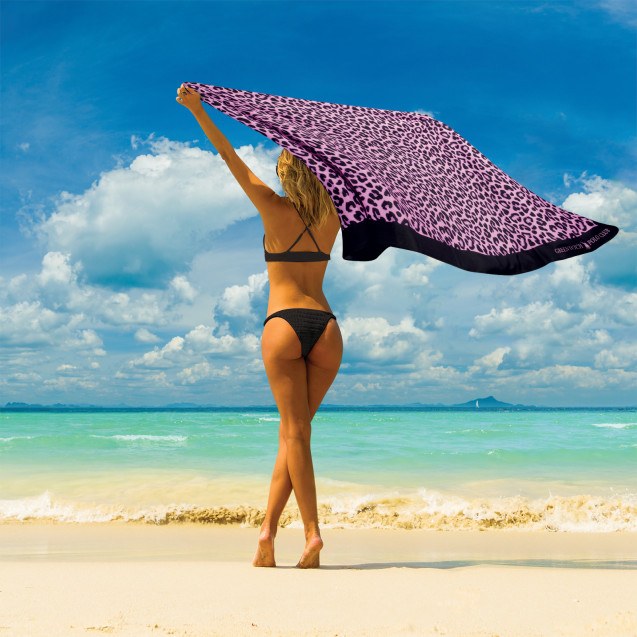 Παρεό Greenwich Polo Club 4037 Black- Pink 110x180