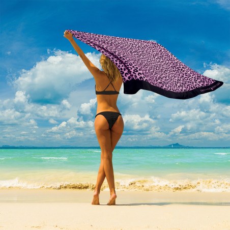 Παρεό Greenwich Polo Club 4037 Black- Pink 110x180