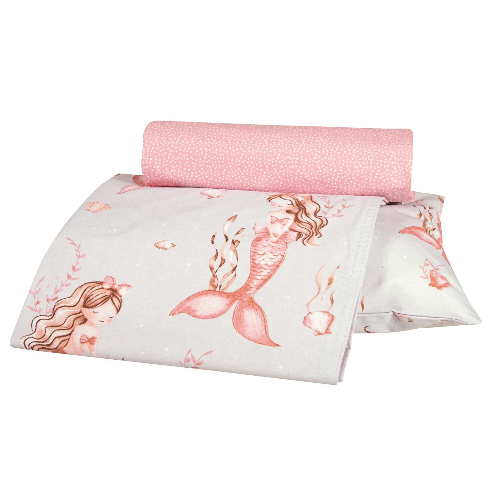 Greenwich Polo Club Σετ Σεντόνια Κούνιας 3 Τεμαχίων Greenwich Polo Club 8853 Grey- Pink 130x170