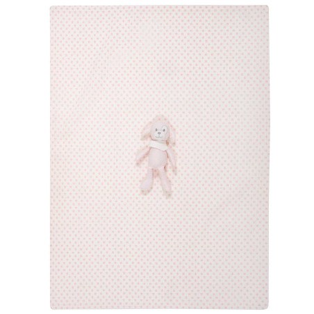 Κουβέρτα Πικέ Αγκαλιάς Greenwich Polo Club 8857 Pink- White 75x100