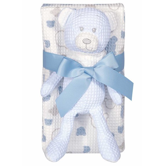 Κουβέρτα Πικέ Αγκαλιάς Greenwich Polo Club 8854 Blue-...