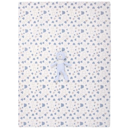 Κουβέρτα Πικέ Αγκαλιάς Greenwich Polo Club 8854 Blue- White 75x100