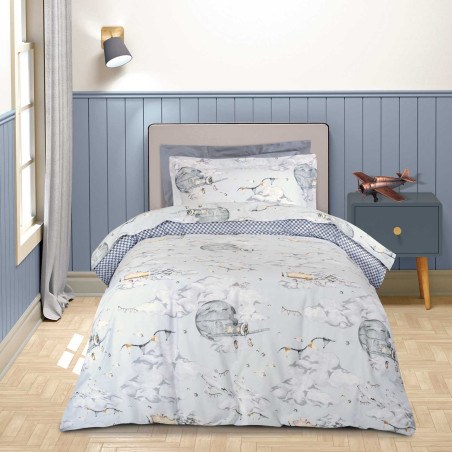 Σετ Παιδικά Σεντόνια Μονά 3 Τεμαχίων Greenwich Polo Club 8852 Grey 170x260