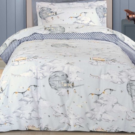 Σετ Παιδικά Σεντόνια Μονά 3 Τεμαχίων Greenwich Polo Club 8852 Grey 170x260