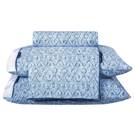 Σετ Σεντόνια Υπέρδιπλα 4 Τεμαχίων Greenwich Polo Club 2268 Blue- White 240x260