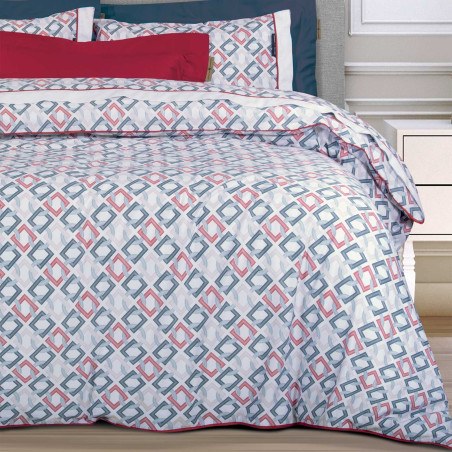 Σετ Σεντόνια Υπέρδιπλα 4 Τεμαχίων Greenwich Polo Club 2269 Blue- Red 240x260