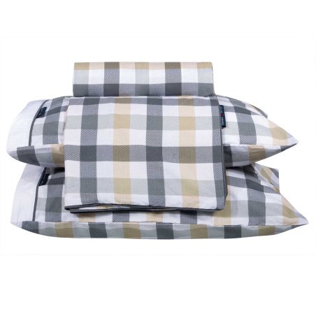 Σετ Σεντόνια Υπέρδιπλα 4 Τεμαχίων Greenwich Polo Club 2265 Beige- Grey 240x260