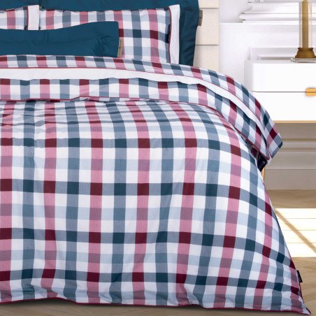 Σετ Σεντόνια Υπέρδιπλα 4 Τεμαχίων Greenwich Polo Club 2266 Blue- Red 240x260