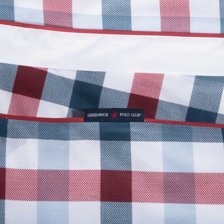 Σετ Σεντόνια Υπέρδιπλα 4 Τεμαχίων Greenwich Polo Club 2266 Blue- Red 240x260