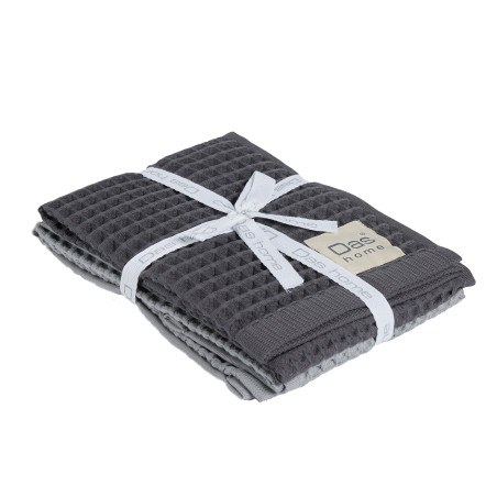 Σετ Ποτηρόπανα 2 Τεμαχίων Das Home 0801 Grey 40x60