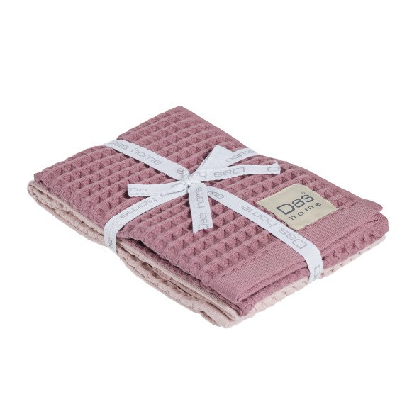 Σετ Ποτηρόπανα 2 Τεμαχίων Das Home 0803 Nude- Pink 40x60