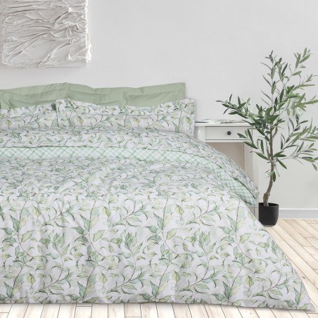 Σετ Σεντόνια King Size 4 Τεμαχίων Das Home 3173 Green- White 260x280