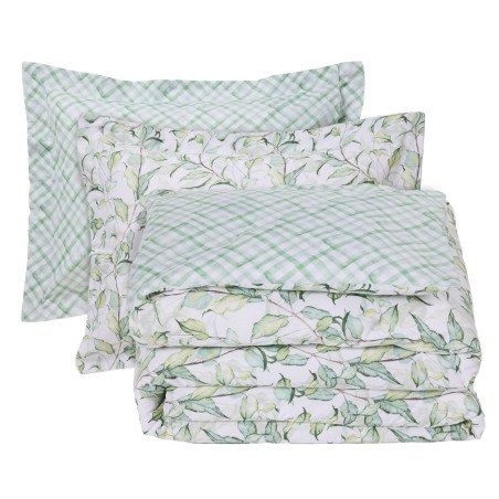 Σετ Σεντόνια Υπέρδιπλα 4 Τεμαχίων Das Home 3173 Green- White 240x260