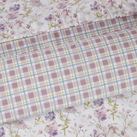 Σετ Σεντόνια King Size 4 Τεμαχίων Das Home 9675 Ivory- Lilac 260x280