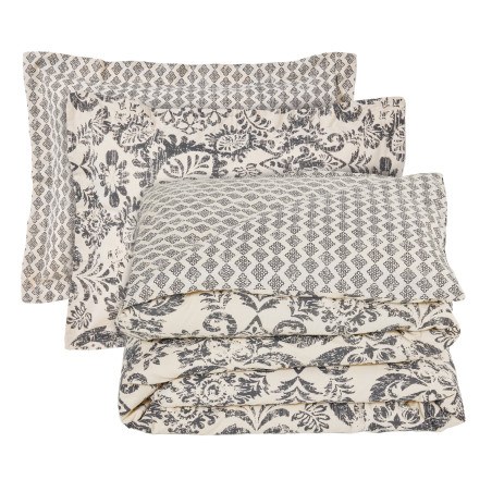 Σετ Σεντόνια King Size 4 Τεμαχίων Das Home 9677 Black- Taupe 260x280