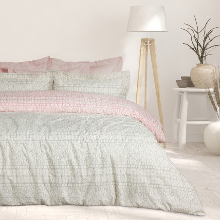 Σετ Σεντόνια Υπέρδιπλα 4 Τεμαχίων Das Home 9674 Grey- Rose 240x260