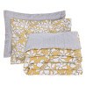 Σετ Σεντόνια Μονά με Λάστιχο 3 Τεμαχίων Das Home 5432 Ochre- White 120x200+35