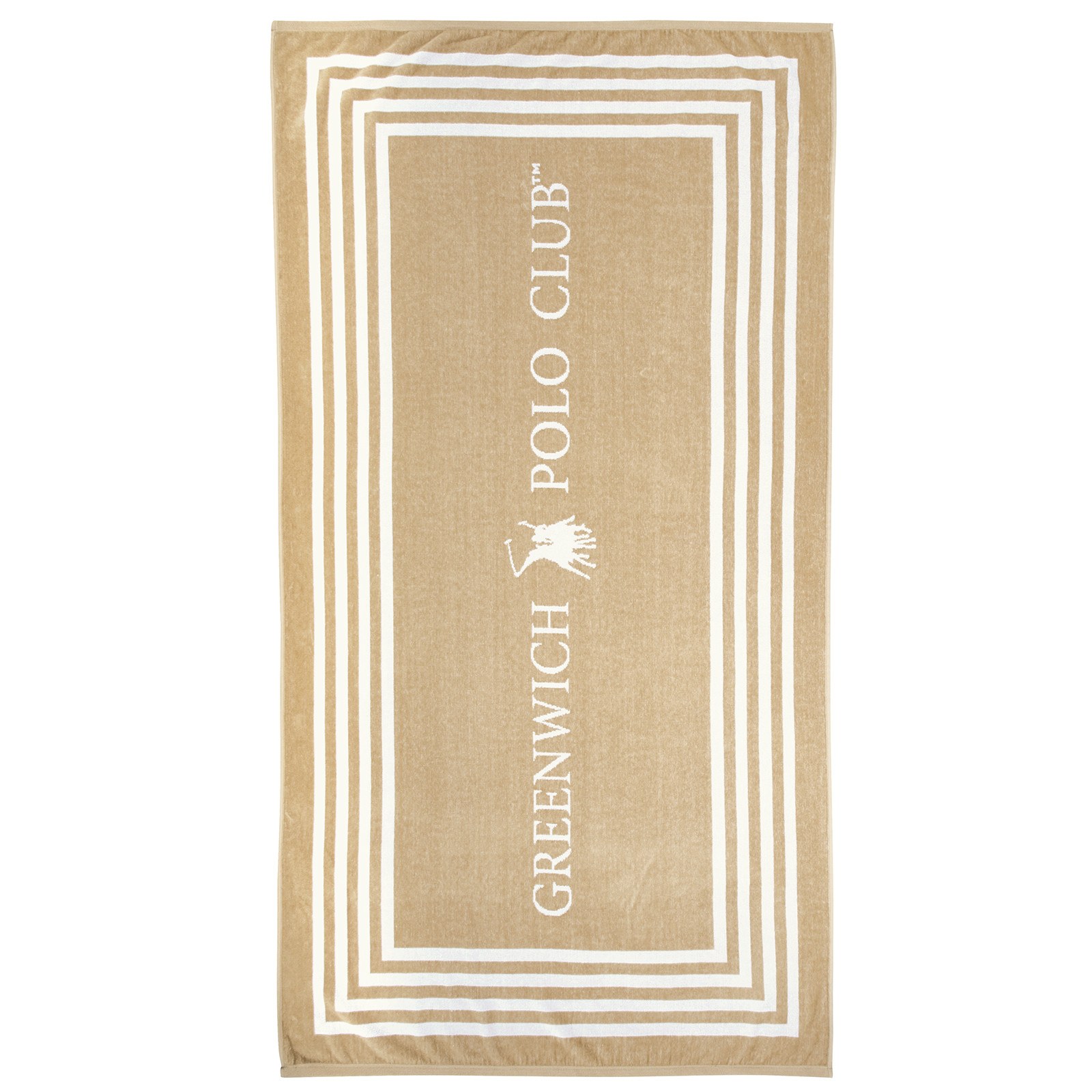Πετσέτα Θαλάσσης Greenwich Polo Club 4053 Black- Taupe 90x170