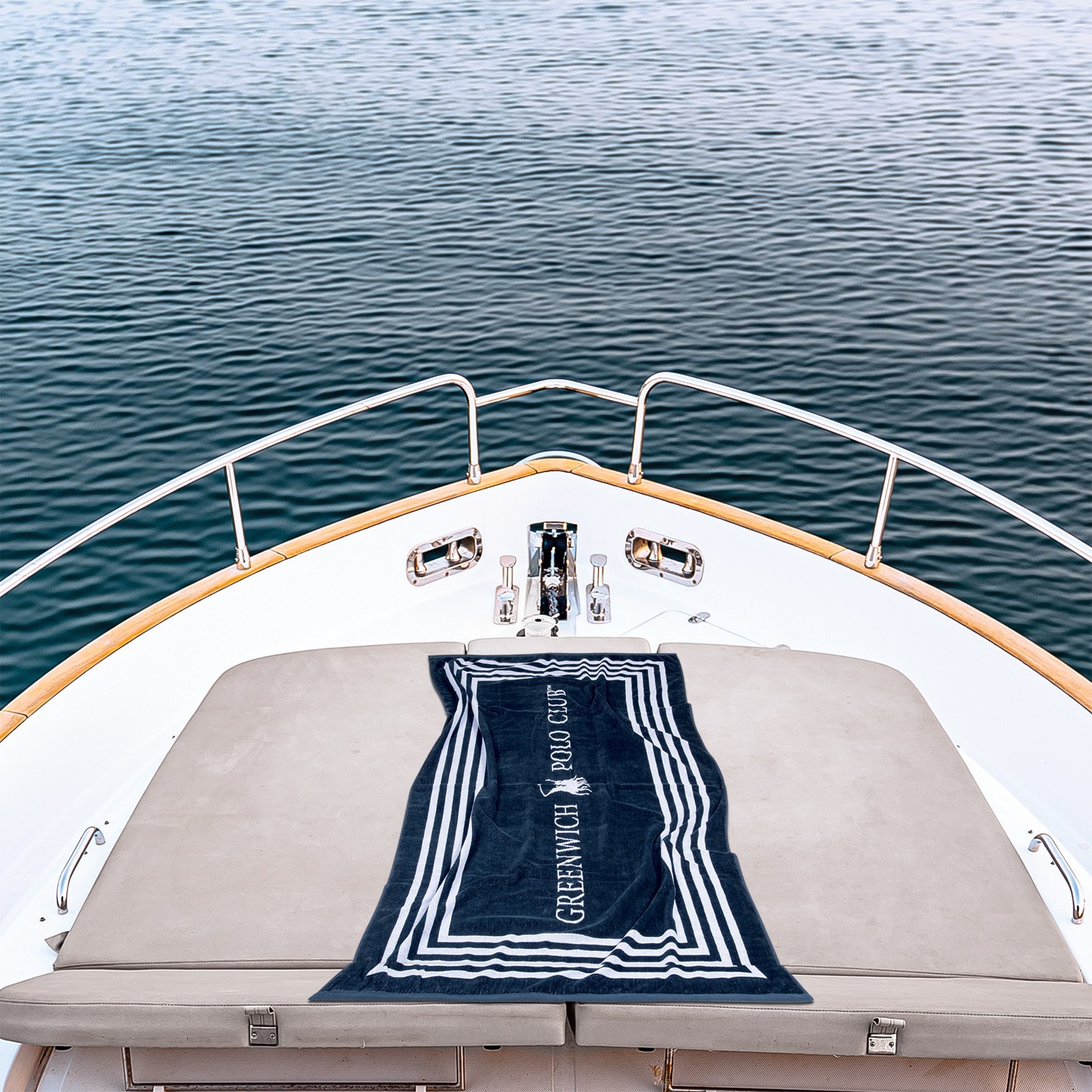 Πετσέτα Θαλάσσης Greenwich Polo Club 4054 Blue- White 90x170