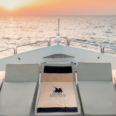 Πετσέτα Θαλάσσης Greenwich Polo Club 4046 Black- Taupe 90x170