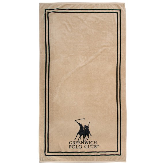 Πετσέτα Θαλάσσης Greenwich Polo Club 4050 Black- Taupe...