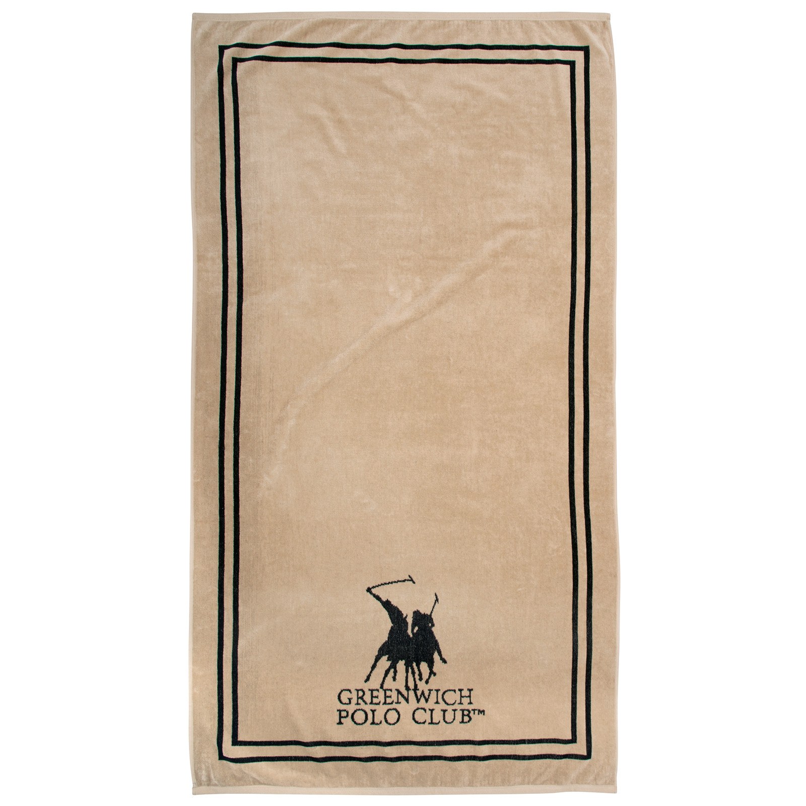 Πετσέτα Θαλάσσης Greenwich Polo Club 4050 Black- Taupe 90x170