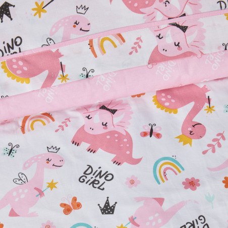 Σετ Παιδικά Σεντόνια Μονά 3 Τεμαχίων Das Kids 4936 Pink- White 170x260