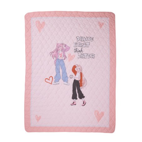 Παιδικό Κουβερλί Μονό Das Home 4940 Grey- Pink 160x220