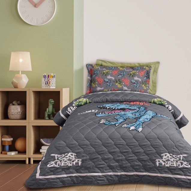 Παιδικό Κουβερλί Μονό Das Home 4931 Cream- Grey...