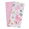 Σετ Σεντόνια Λίκνου 2 Τεμαχίων Das Baby 4936 Pink- White 70x120