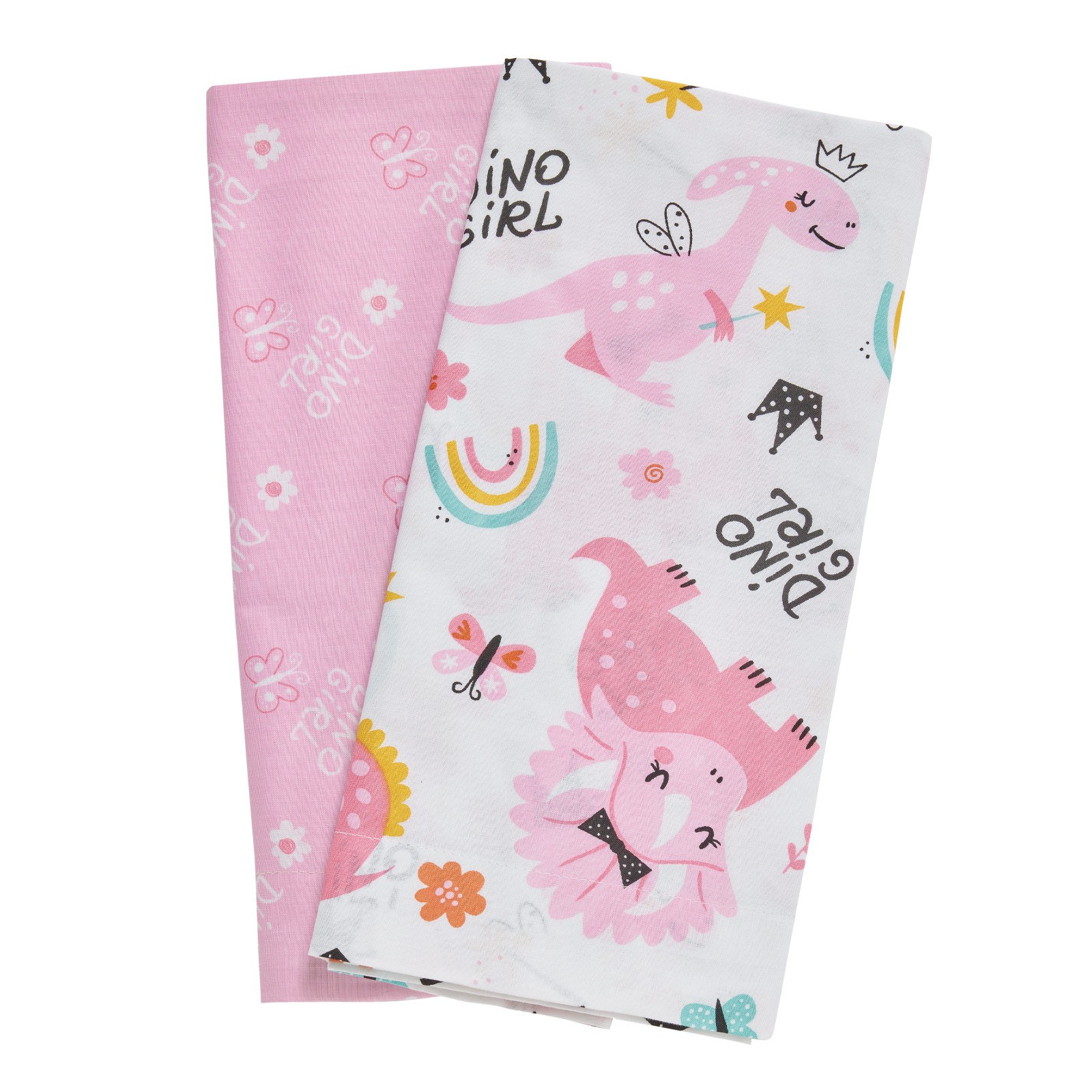 Σετ Σεντόνια Λίκνου 2 Τεμαχίων Das Baby 4936 Pink- White 70x120