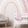Σετ Σεντόνια Λίκνου 2 Τεμαχίων Das Baby 4936 Pink- White 70x120
