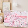Σετ Σεντόνια Κούνιας 3 Τεμαχίων Das Baby 4936 Pink- White 130x170