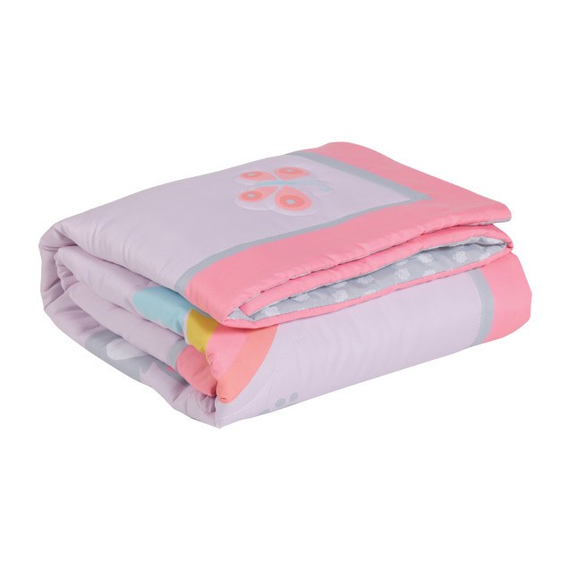 Κουβερλί Κούνιας Das Baby 4934 Grey- Pink 110x150