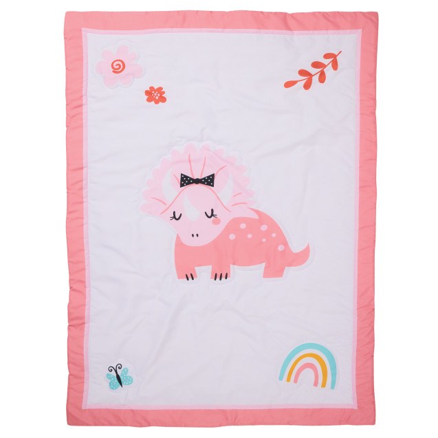 Κουβερλί Κούνιας Das Baby 4936 Pink- White 110x150