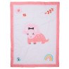 Κουβερλί Κούνιας Das Baby 4936 Pink- White 110x150