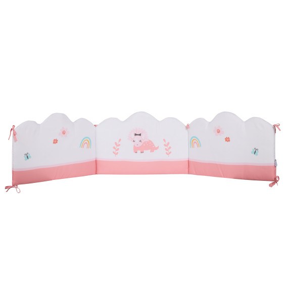 Πάντα Κούνιας Das Baby 4936 Pink- White 45x195