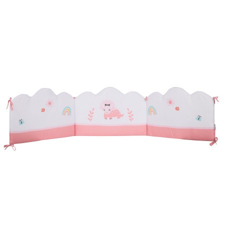 Πάντα Κούνιας Das Baby 4936 Pink- White 45x195