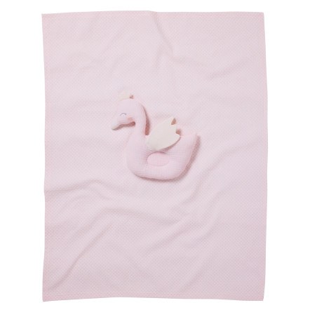 Κουβέρτα Αγκαλιάς Πικέ Das Baby 4956 Pink- White 75x100
