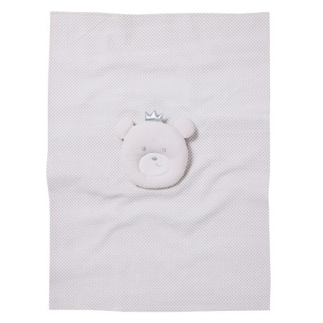 Κουβέρτα Αγκαλιάς Πικέ Das Baby 4958 Grey- White 75x100