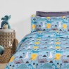 Σετ Παιδικές Μαξιλαροθήκες 2 Τεμαχίων Das Kids 4928 Blue- Grey 50x70